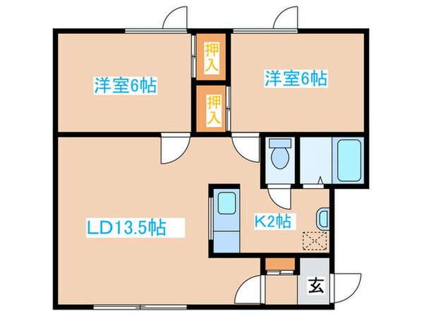 パ－クハイツＭの物件間取画像